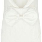 Baby Girls White Satin Bow Nest, 1, hi-res