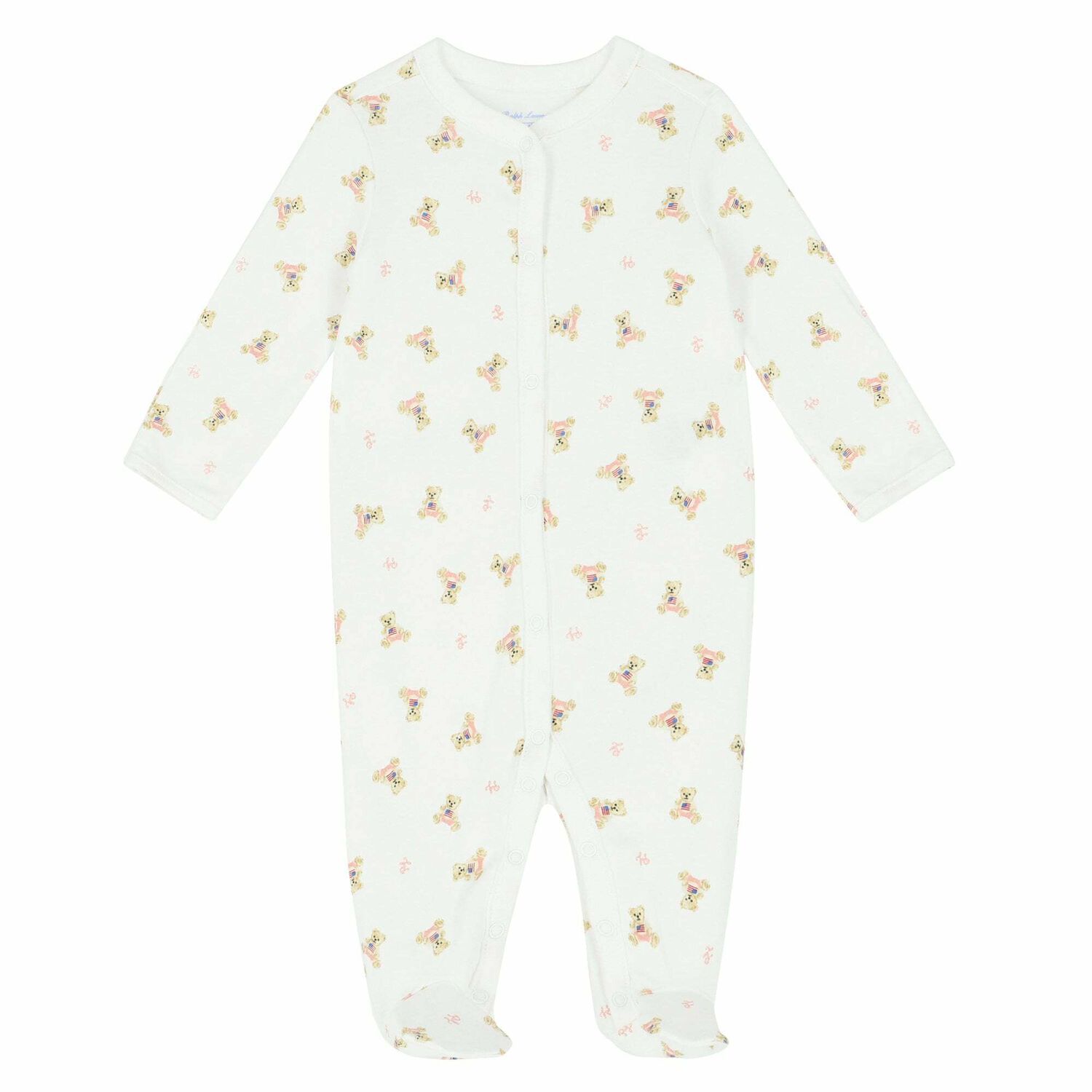 افرول مطبع باللون الابيض للبنات, 2, hi-res