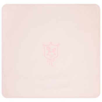 بطانية باللون وردية بشعار خاص 