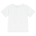 Girls White Logo T-Shirt, 1, hi-res
