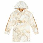 Girls Beige Geo Map Logo Dress, 1, hi-res