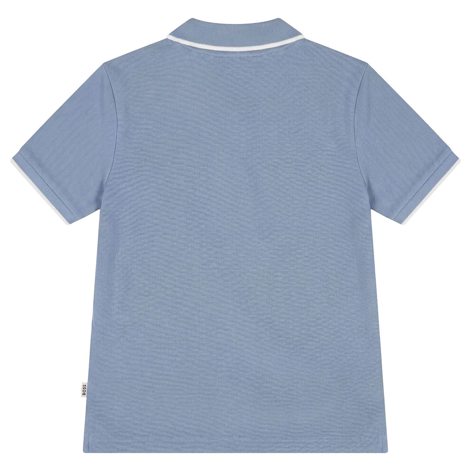 Boys Mini Me Blue Logo Polo Shirt, 6, hi-res