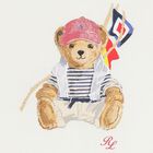 طقم شورت أولاد بالشعار باللون الأبيض والكحلي, 1, hi-res