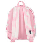حقيبة ظهر بنات بالشعار باللون الوردي والابيض (27سم), 1, hi-res