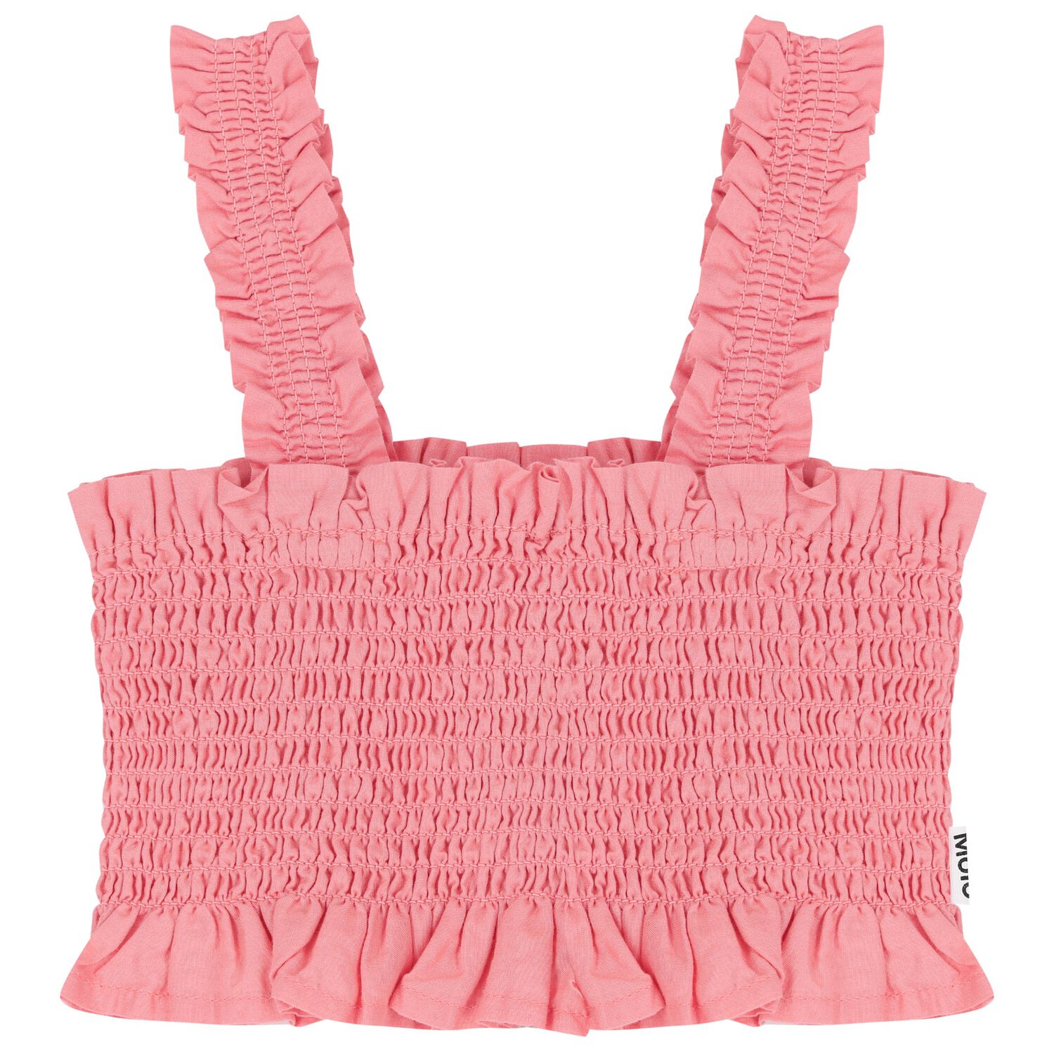 فستان بنات مكشكش باللون الوردي, 1, hi-res image number null