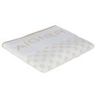 بطانية بالشعار باللون الأبيض والبيج, 1, hi-res