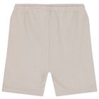 Boys Beige Logo Shorts Set, 1, hi-res