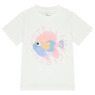 Girls White Fish T-Shirt, 1, hi-res