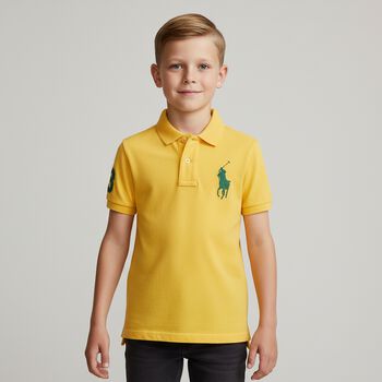 Boys Yellow Logo Polo Shirt