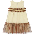 فستان بنات بطبعة خريطة باللون العاجي, 1, hi-res