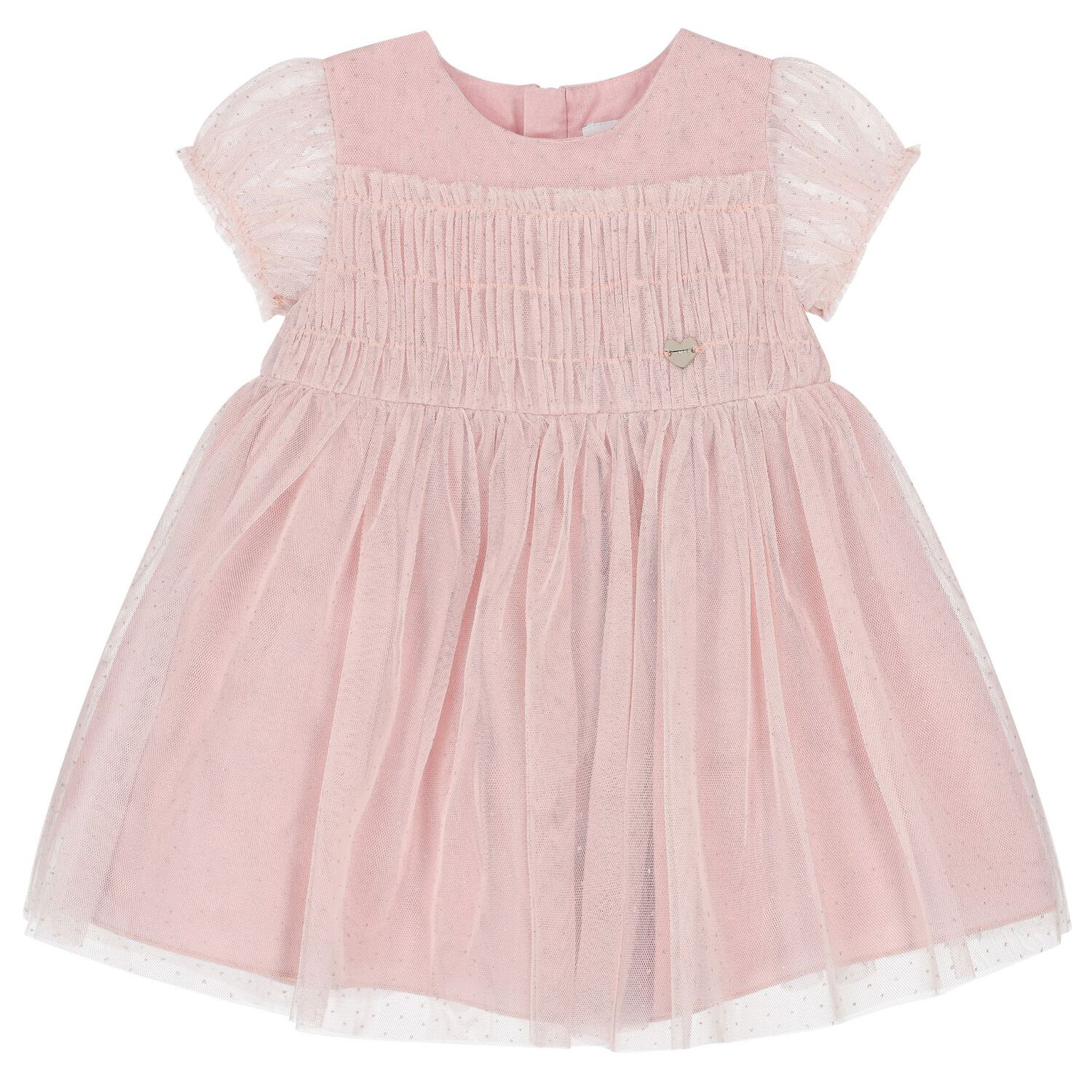 Younger Girls Pink Tulle Dress Set, 1, hi-res image number null