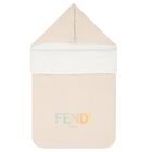 مدس بالشعار باللون البيج والأبيض للأطفال , 3, hi-res