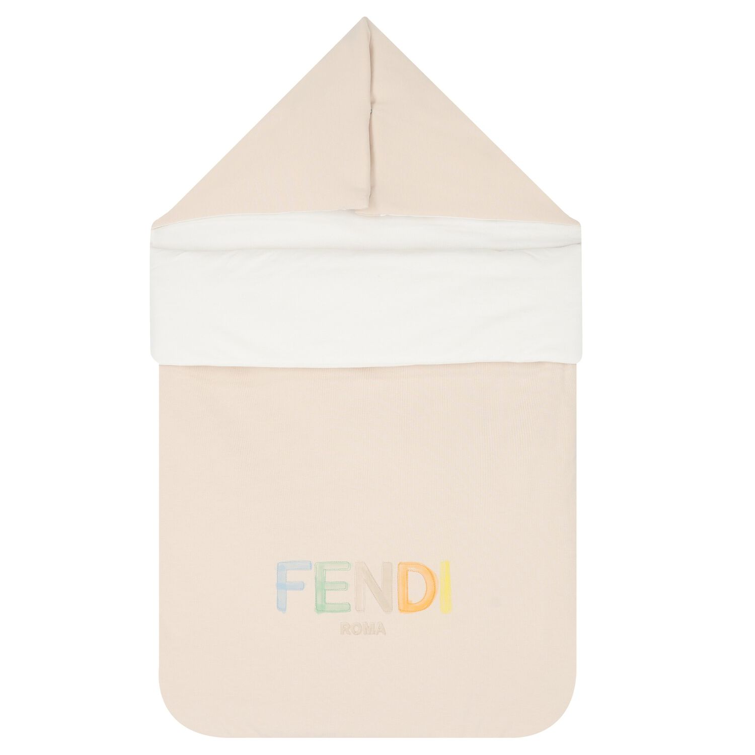 مدس بالشعار باللون البيج والأبيض للأطفال , 3, hi-res