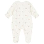 Girls Ivory Floral Babygrow, 1, hi-res
