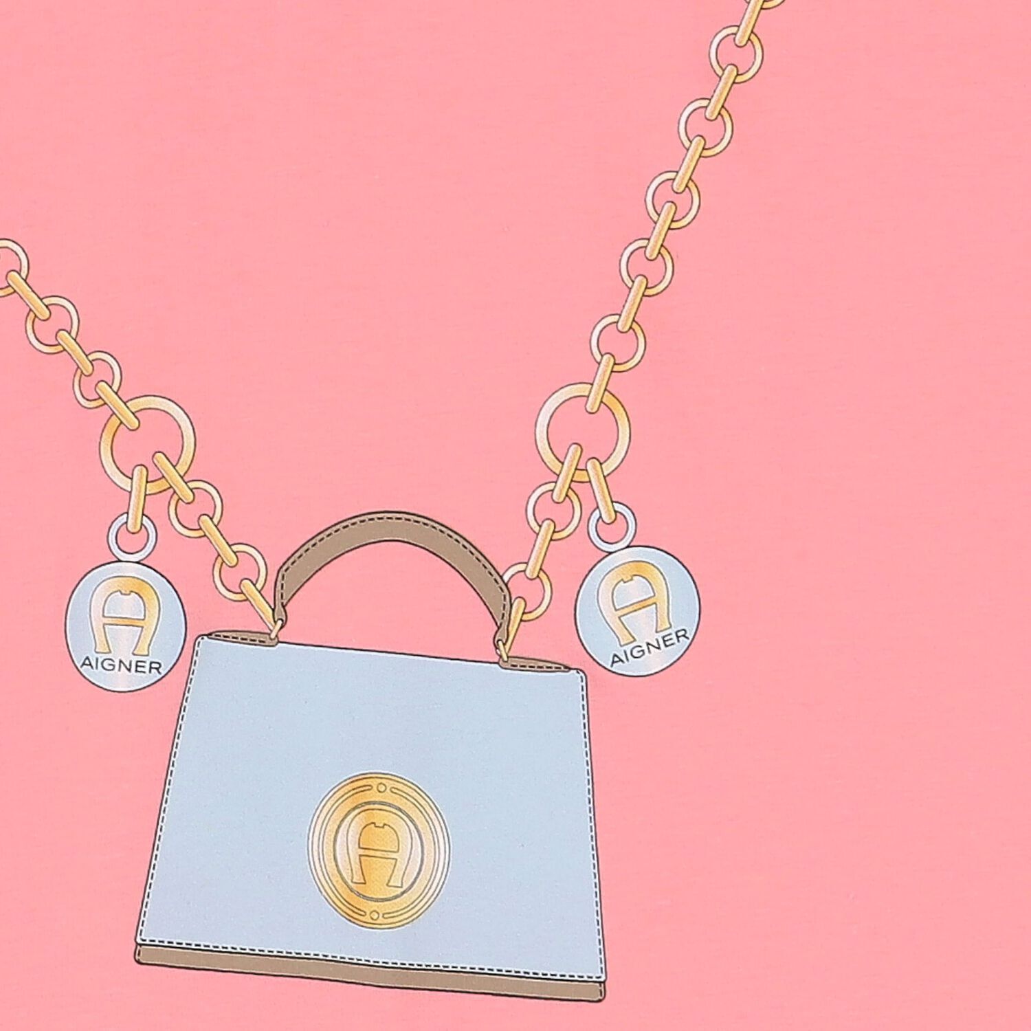 Girls Pink Logo Bag Dress, 3, hi-res