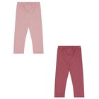Younger Girls Pink Leggings ( 2-Pack ), 1, hi-res