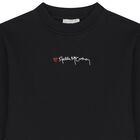 Girls Black Logo Sweatshirt, 1, hi-res