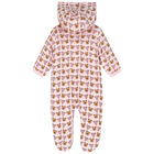 أفرول بنات مبطن بشعار الدب باللون الوردي, 1, hi-res