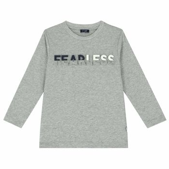 Boys Grey Long Sleeve Top