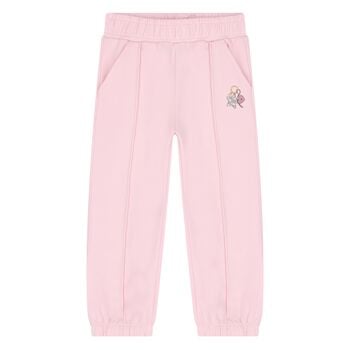 Younger Girls Pink Logo Joggers