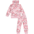 Girls Pink Floral Tracksuit, 1, hi-res