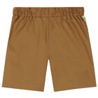 Boys Beige Geo Map Shorts, 1, hi-res