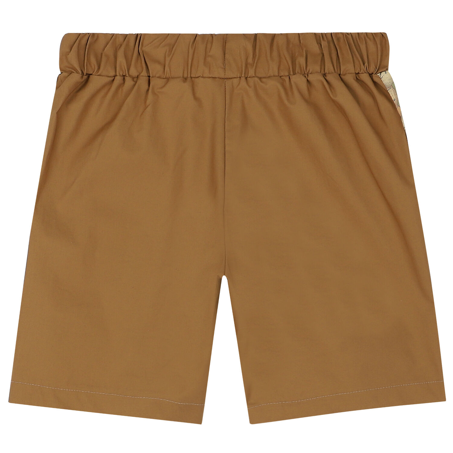 Boys Beige Geo Map Shorts, 1, hi-res