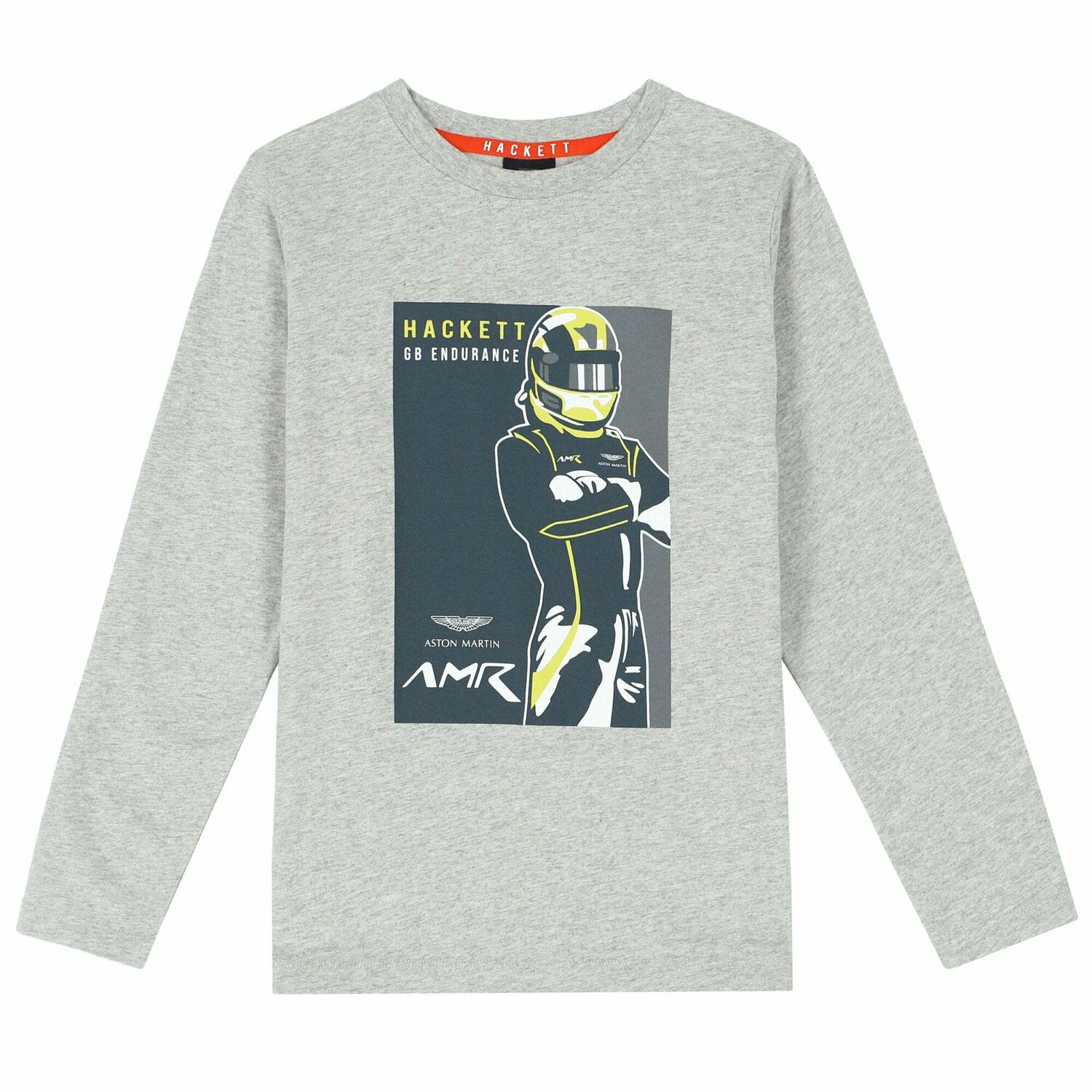 Boys Grey Printed Long Sleeve Top, 1, hi-res