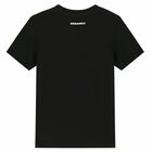 Boys Black Logo Top, 1, hi-res