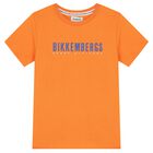 طقم أولاد شورت بالشعار باللون الكحلي والبرتقالي , 2, hi-res