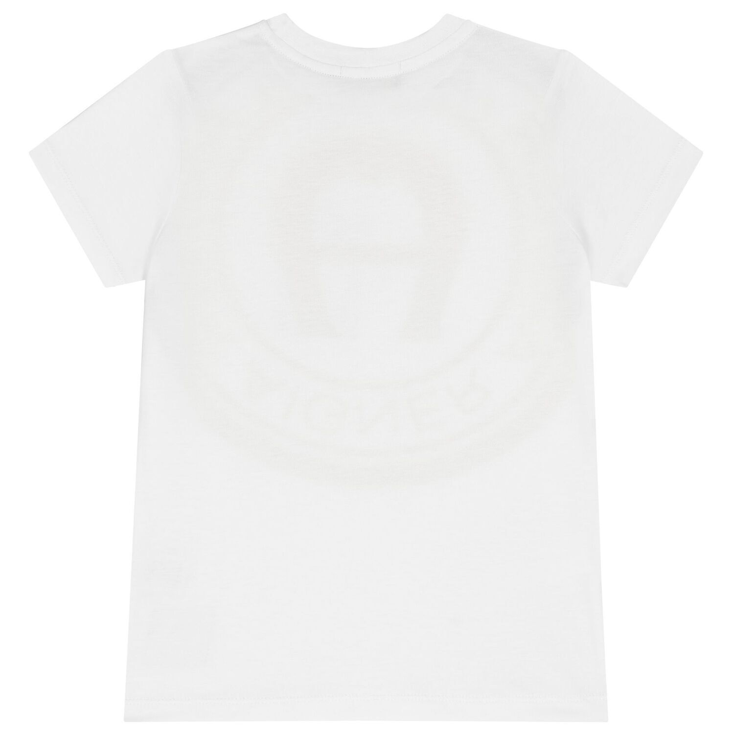 Boys White & Beige Logo T-Shirt, 4, hi-res