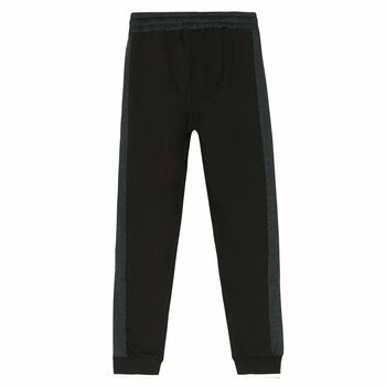 Girls Black Cotton Joggers