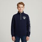 Boys Navy Blue Logo Sweatshirt, 1, hi-res
