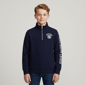 Boys Navy Blue Logo Sweatshirt