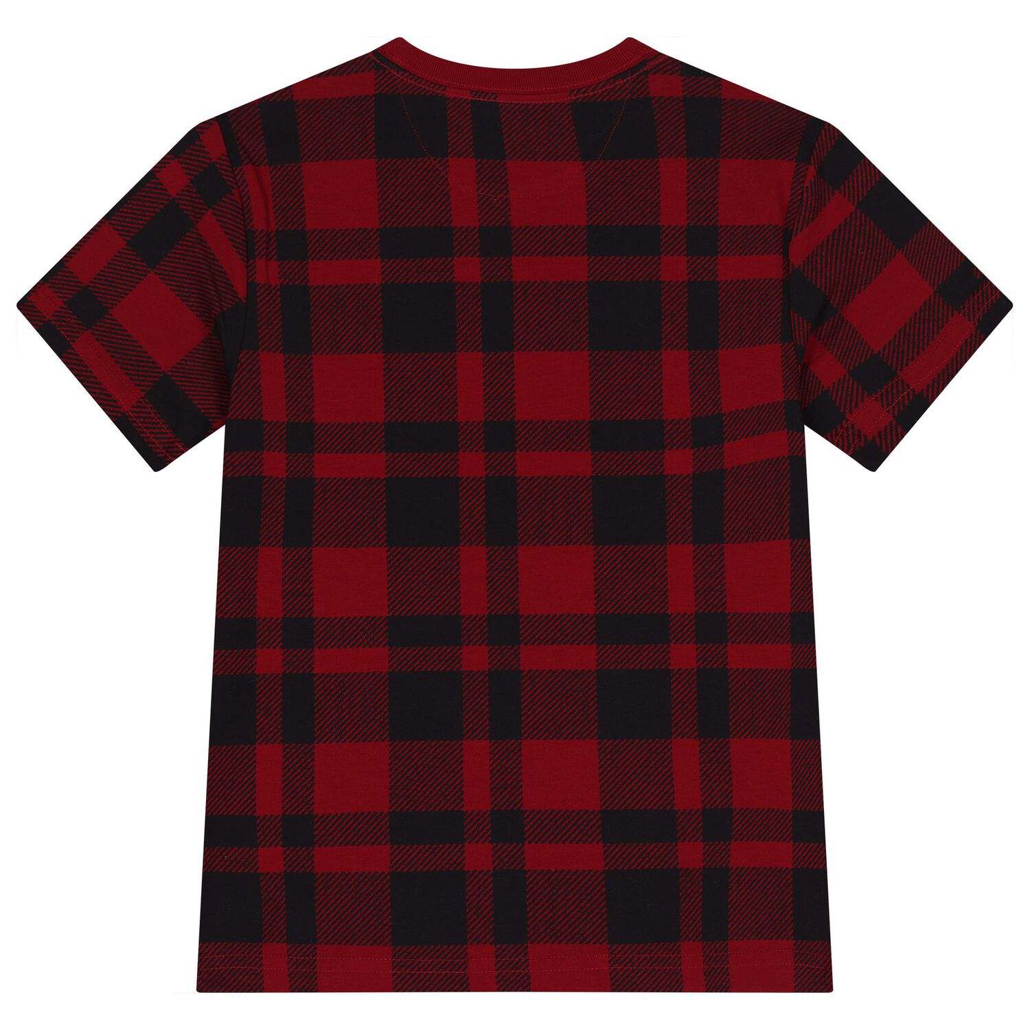 Boys Red & Black Check Polo Bear T-Shirt , 1, hi-res