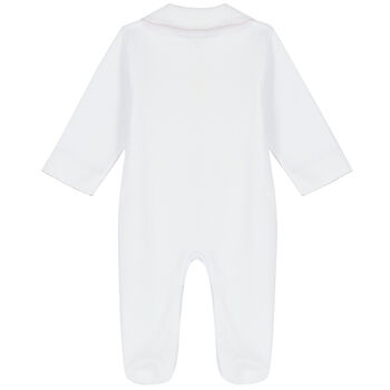 Baby Girls White Hearts Babygrow
