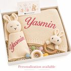 Ivory Baby Blanket & Bunny Comforter Gift Set , 3, hi-res