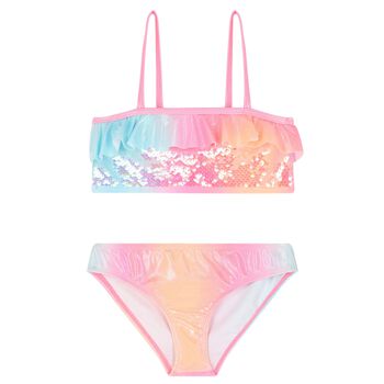 Girls Pink Gradient Bikini