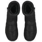 حذاء بناتي أسود بشعار, 1, hi-res