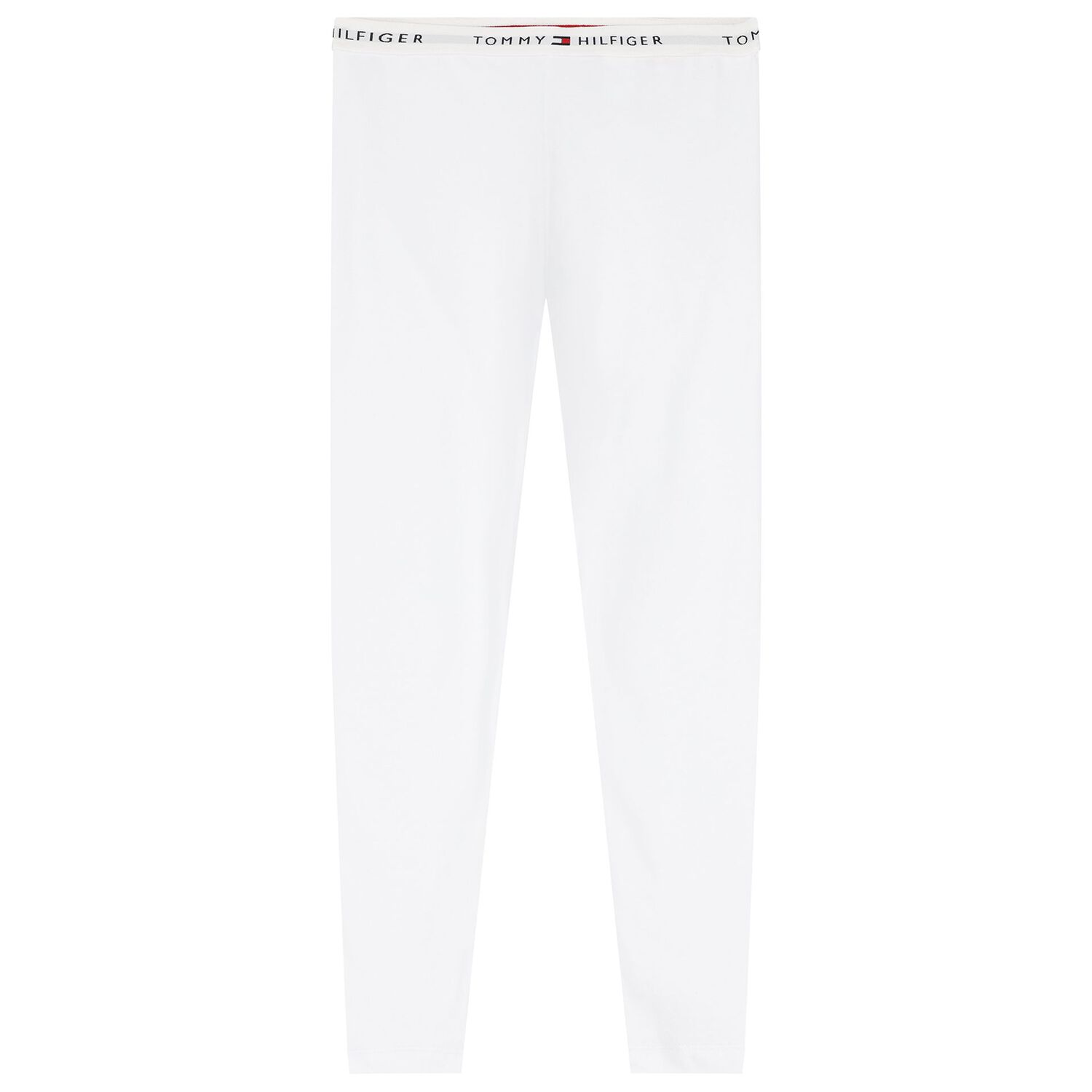 بنطلون ضيق قطني للبنات باللونين الأبيض والأزرق الداكن (عبوة من قطعتين), 1, hi-res image number null