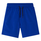 شورت قطن باللون الأزرق للأولاد , 1, hi-res