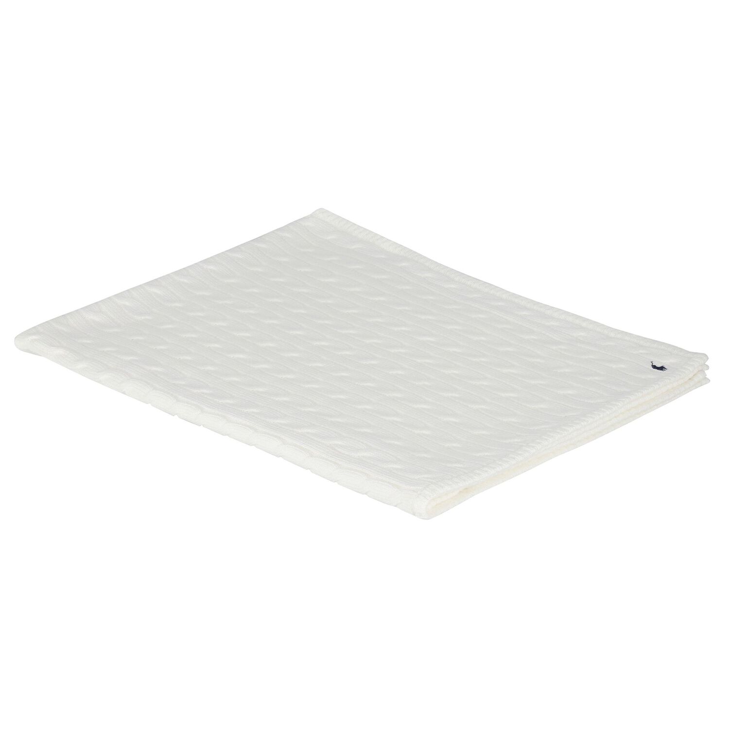 Ivory Logo Knitted Baby Blanket, 1, hi-res