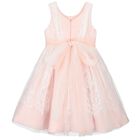 Girls Pink & White Lace Dress, 1, hi-res