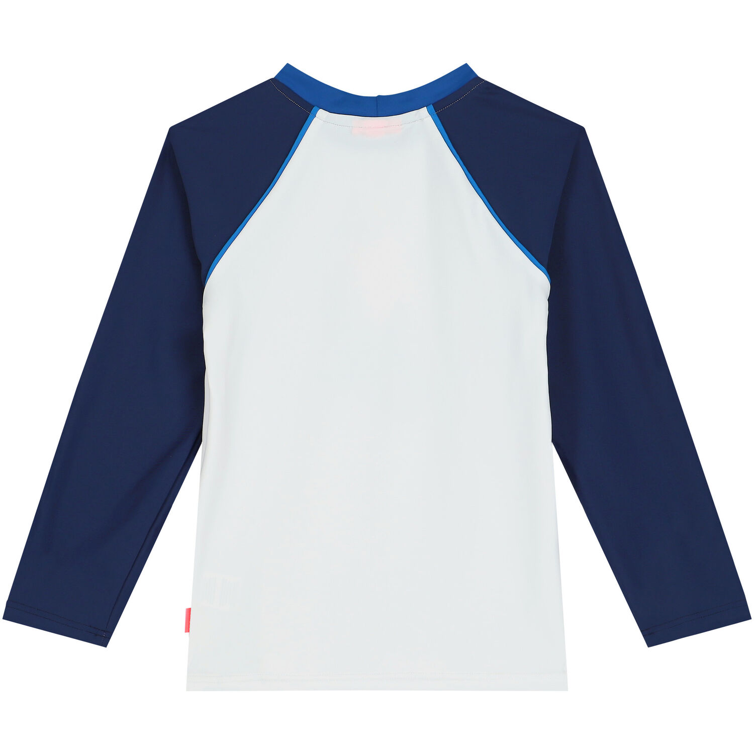 Boys White & Blue Shark Long Sleeve Rash Vest, 1, hi-res