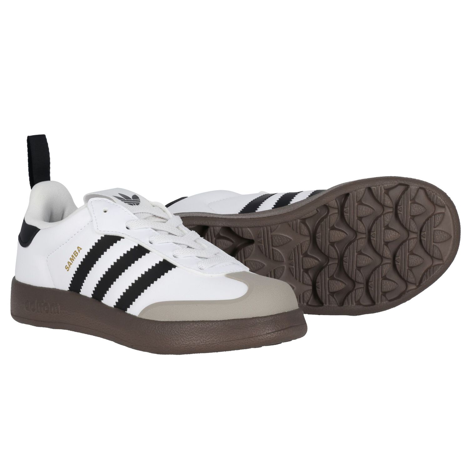 White AdiFom Samba Trainers, 1, hi-res