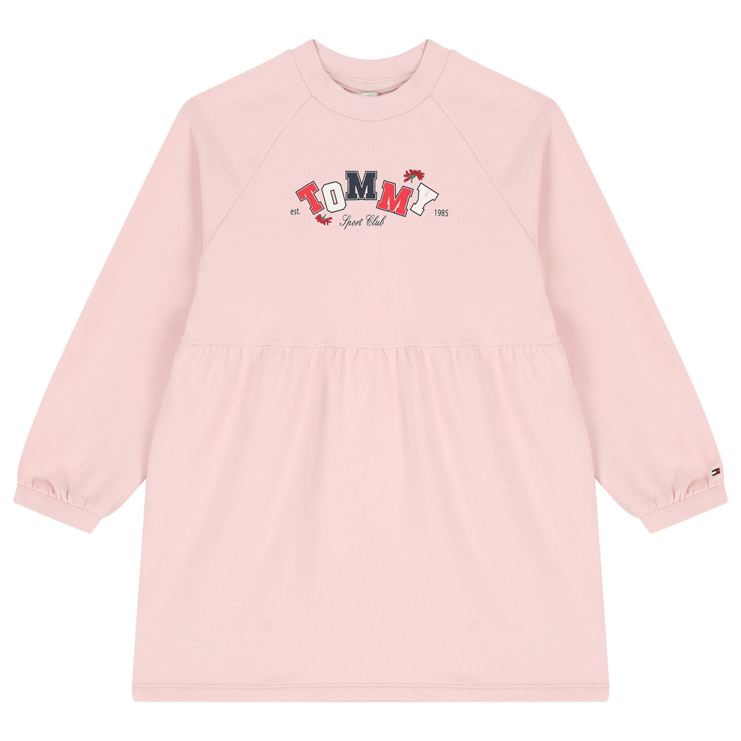 Girls Pink Logo Sweatshirt Dress, 1, hi-res