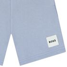 Boys Blue Logo Shorts, 1, hi-res