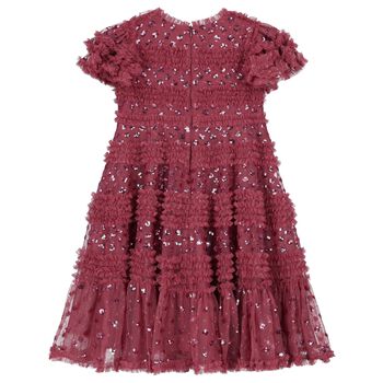 Girls Pink Sequin Tulle Dress