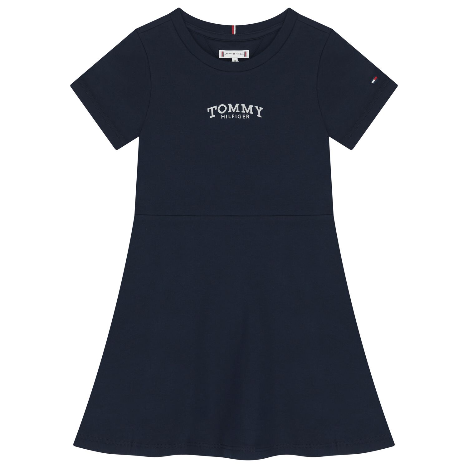 Girls Navy Blue Logo Dress, 1, hi-res