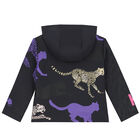 توب بسحاب بالشعار باللون الرمادى للبنات, 1, hi-res